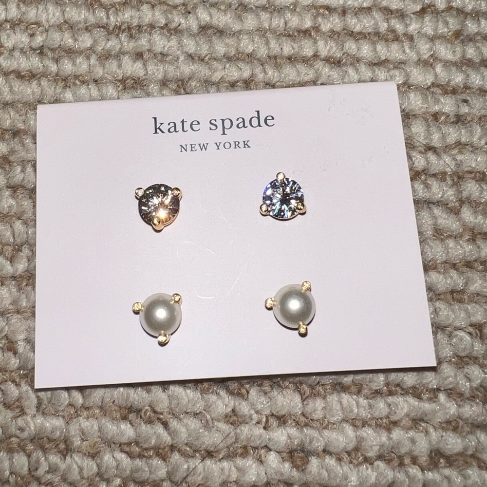 Kate Spade Gold Tone Earrings Set